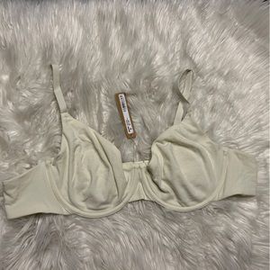 Skims 42C Bra Beige Cotton Jersey T Shirt Underwire Back Closure NWT
